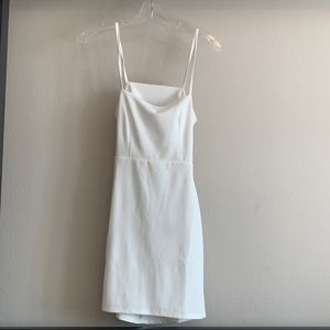 NWT white open back spaghetti strap dress